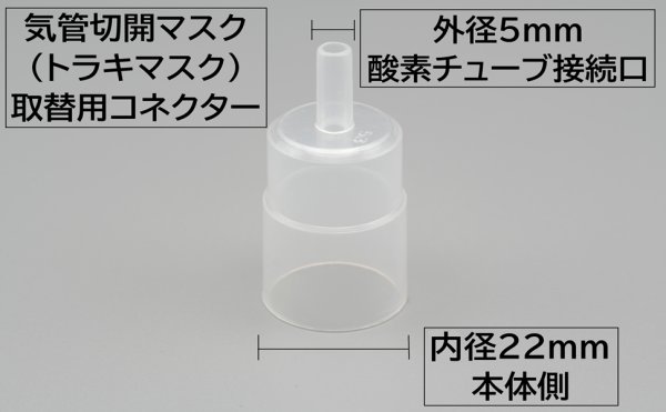 画像4: 【送料無料カートン販売】［京ディスポ医療機器®］気管切開マスク【コネクター付】（トラキマスク） (4)