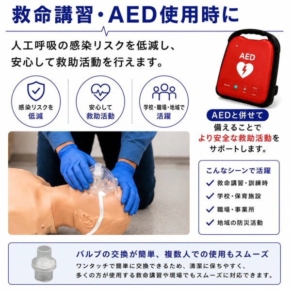 画像3: ［京ディスポ医療機器®］蘇生ポケットマスク (3)